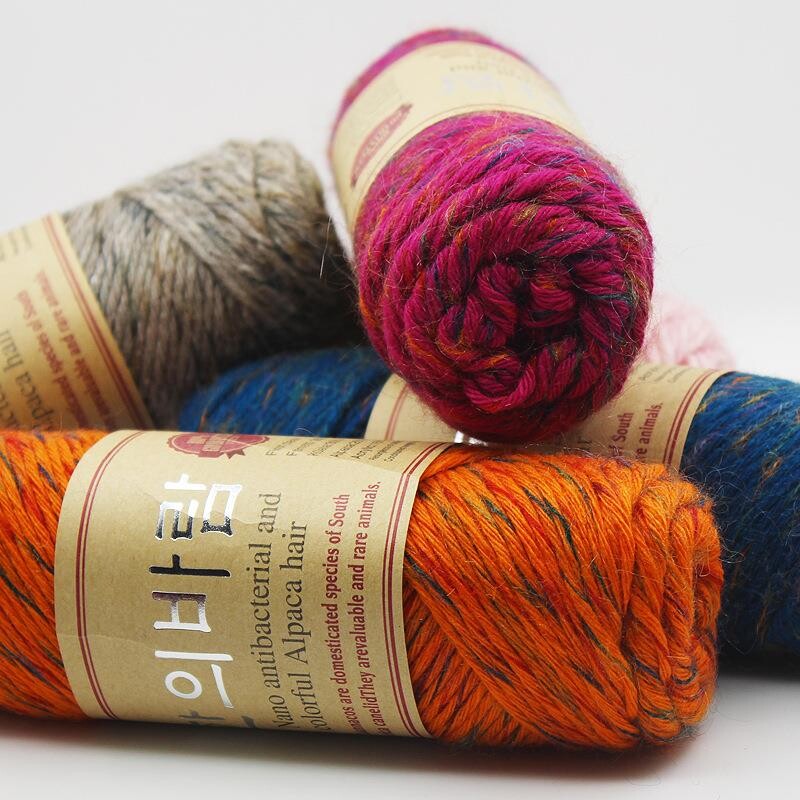 厂家直销跨境升级版羊驼绒高端羊绒貂绒毛线手工DIY编织棒针线
