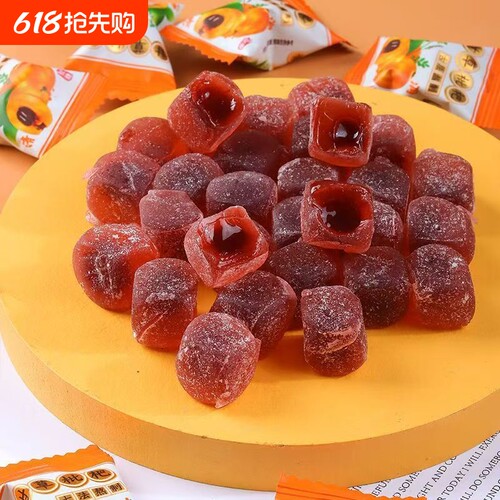 甘草枇杷膏爆浆夹心软糖清凉润喉水果味休闲小零食糖果喜糖批发