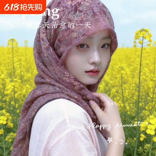 夏季妈妈棉麻透气防晒方巾