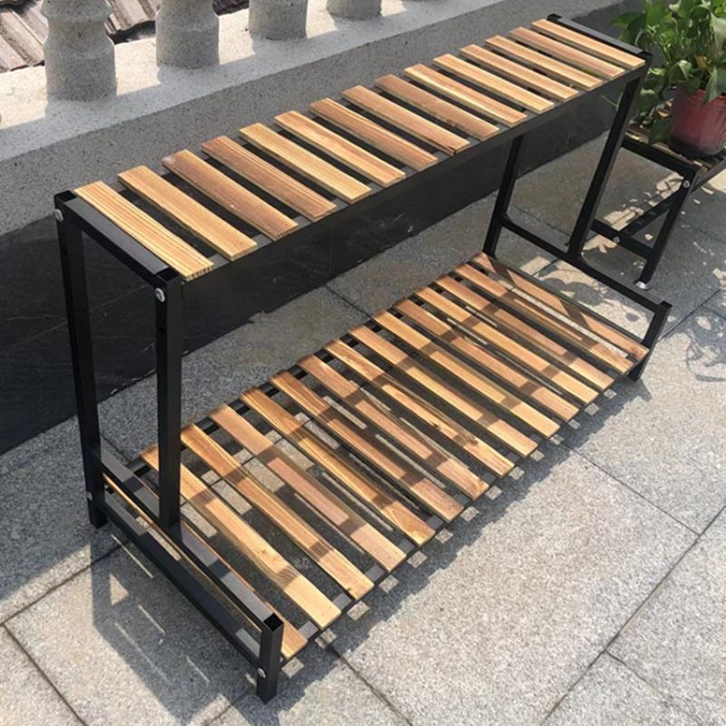 欧式简约铁艺花架室内室外多层阶梯花盆架子现货阳台客厅落地花架