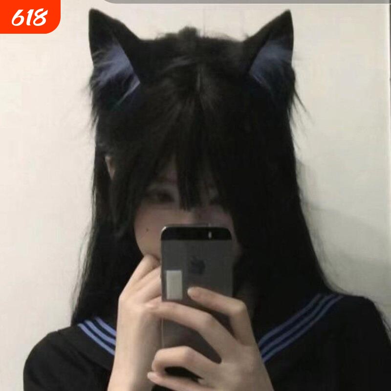 手作猫娘原创猫耳头饰发箍 cos彷真立体兽耳KC可爱毛绒耳朵lo
