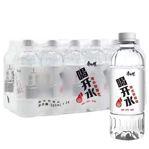 康师傅喝开水熟水饮用水380ml*24瓶整体便携装方便解渴