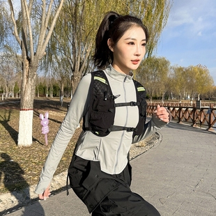 慢跑骑行补给包尼龙布双肩马甲包多功能跑步背包 马拉松运动背包