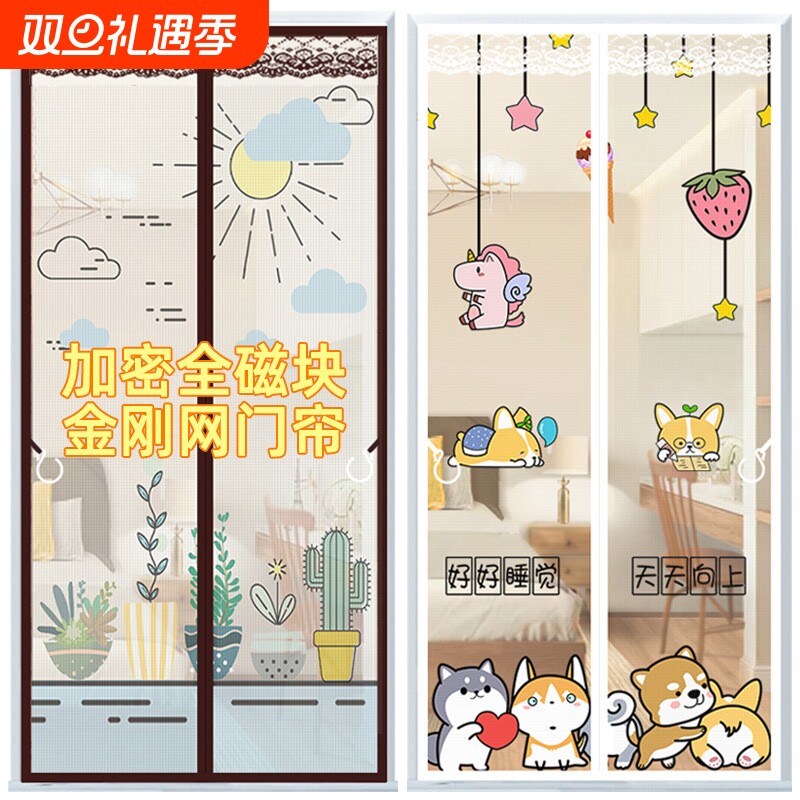防蚊门帘隔断帘磁性纱门卧室房间家用磁吸条纱窗夏季2025新款防风