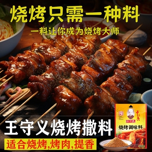 王守义十三香专用烧烤调料撒料蘸料家用辣椒粉孜然粉调味料烤肉
