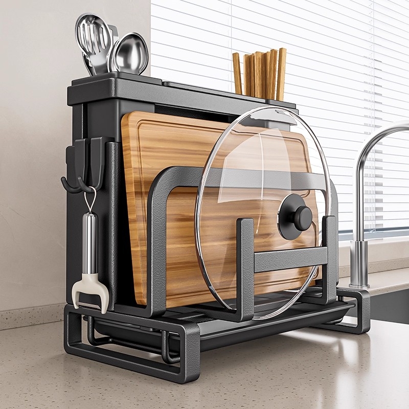 【加厚不锈钢】厨房刀架一体收纳