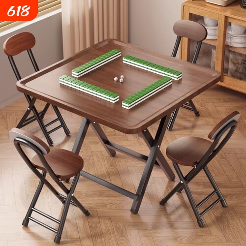 折叠麻将桌餐桌两用多功能吃饭桌子小型麻将台手搓棋牌桌户外便携