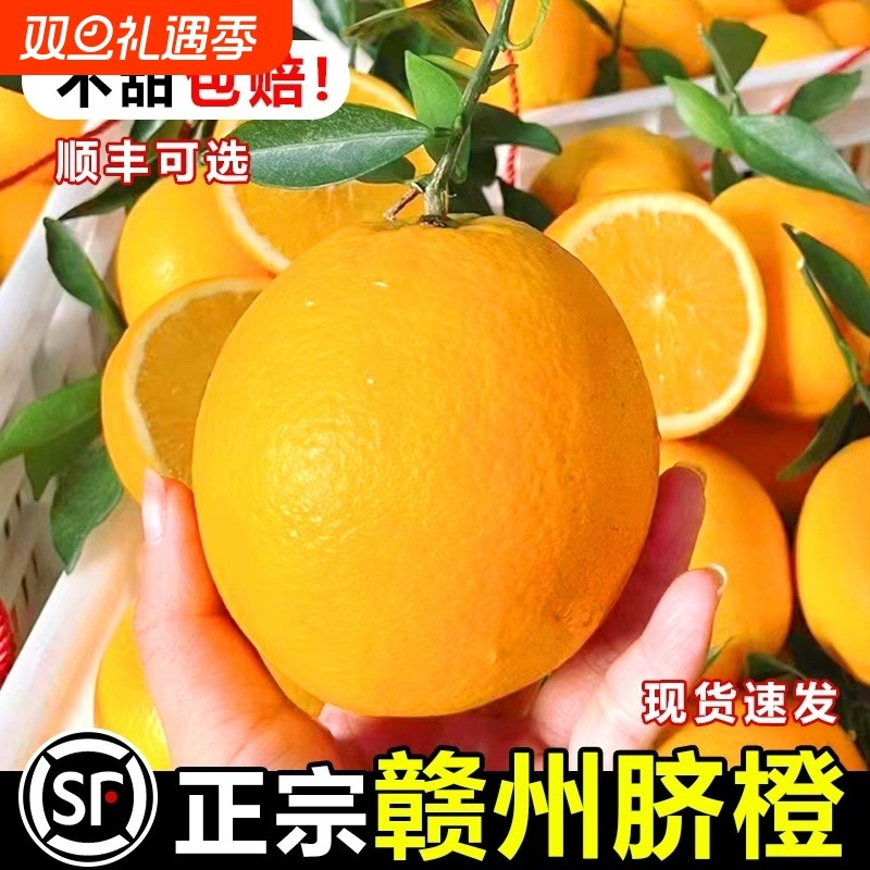 【彩箱】正宗江西赣南脐橙整箱甜橙孕妇榨汁薄皮橙子现摘新鲜水果