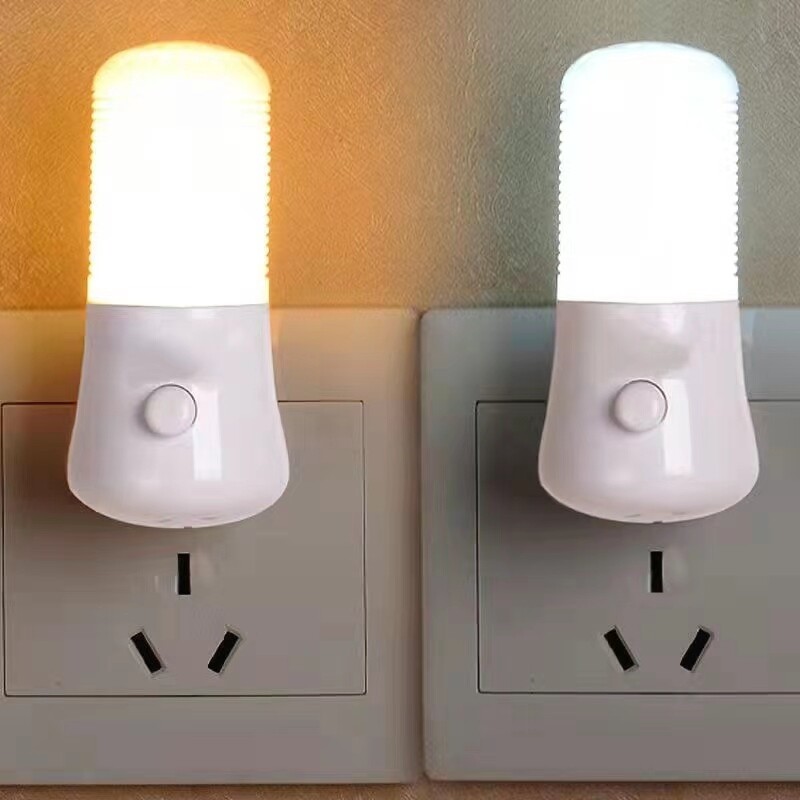 插电节能3W1W带开关小夜灯卧室led开关夜光灯宝宝喂奶起夜床头