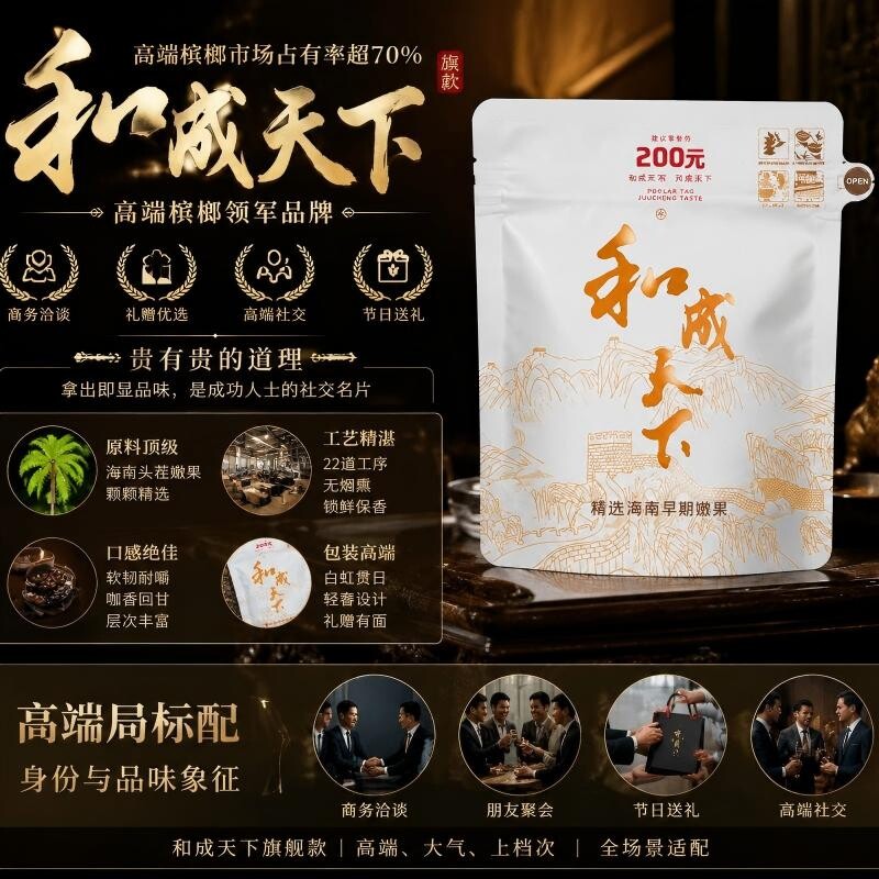 和成天下200元裸包无奖槟榔口味王青果尊享&middot;和成200元日期新鲜