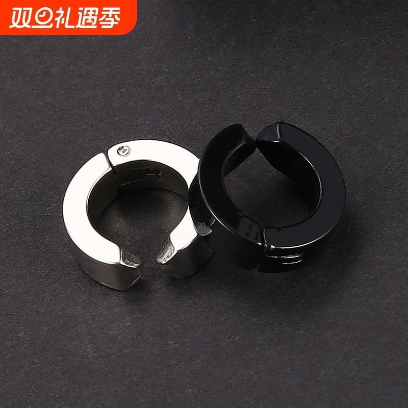 无耳洞耳夹韩版钛钢耳扣男耳骨夹女假耳环耳坠学生男士假耳钉耳饰