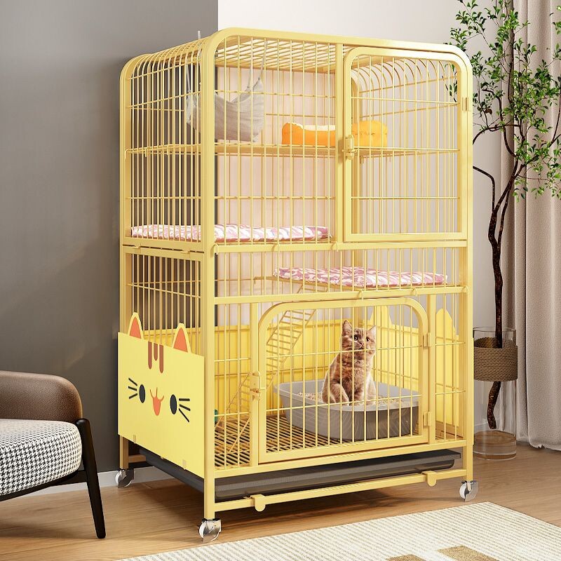 猫笼子家用室内超大自由空间带厕所一体猫咪笼子加粗加固猫舍别墅