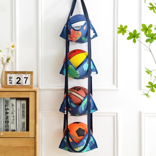 球类收纳挂袋家用篮球收纳筐门口放足球的球架玩偶娃娃置物架神器