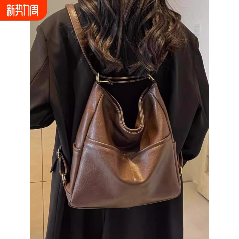 金玉鸟美托特包女2024新款三用百搭大容量通勤双肩包背包单肩防水