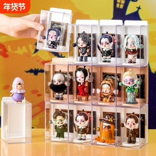 盲盒收纳展示架手办单个娃娃收纳盒亚克力透明柜