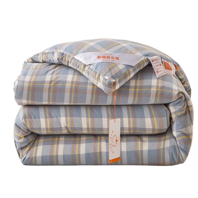 中峰 新疆棉花被子双人被芯200x230cm约10斤 冬被 立体晨曦蓝