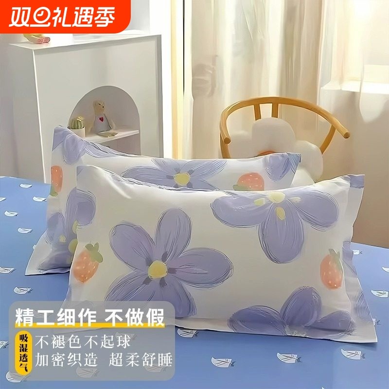 多样式枕套48x74cm枕套一对装单双人枕头套成人大号枕套学生宿