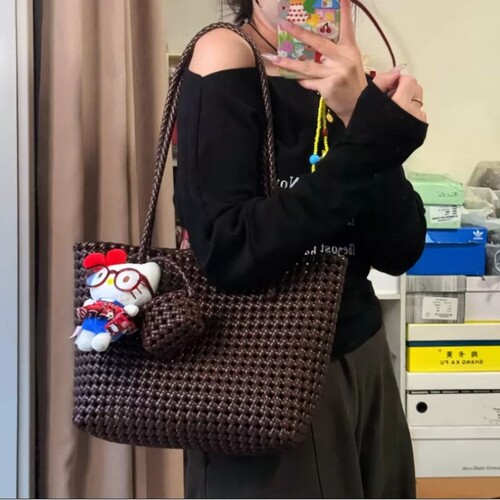 手工编织藤条包diy材料包藤编包高级感镂空菜篮子编织手提单肩包