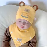 Детская демисезонная хлопковая шапка для раннего возраста подходит для мужчин и женщин для девочек для новорожденных, 1-3-9 мес.