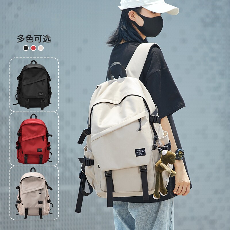双肩包女士轻便大容量旅行背包户外登山电脑包大学生书包通勤涤纶