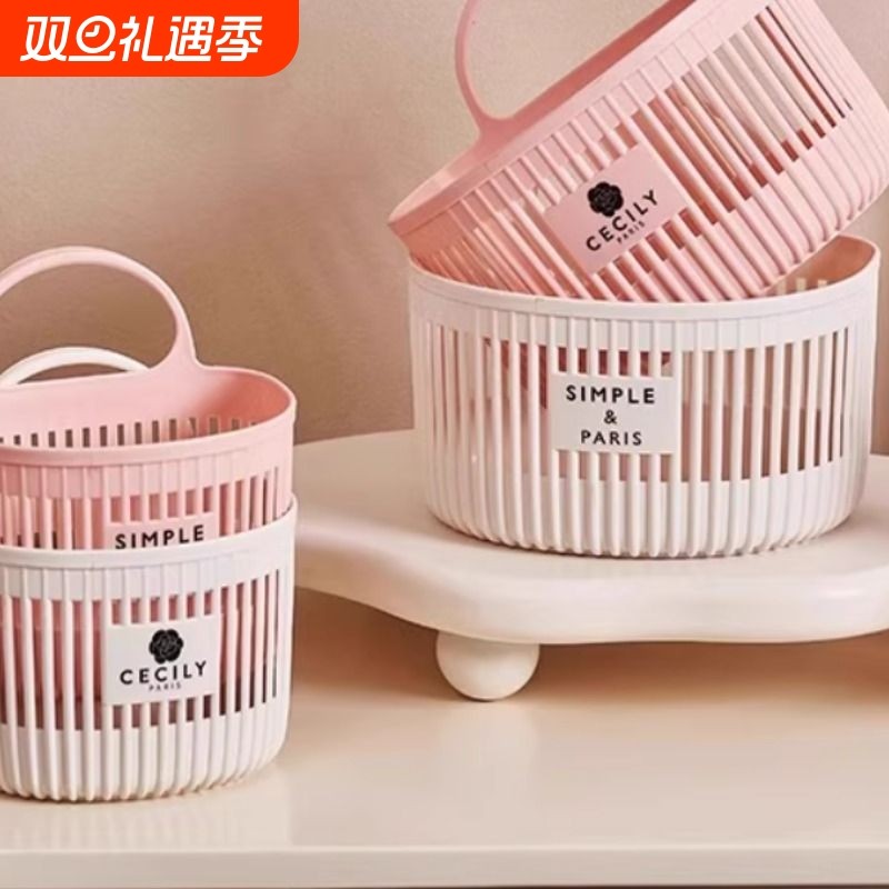 厨房葱姜蒜收纳筐小挂篮置物架浴室吊篮化妆室床边壁挂式收纳篮子