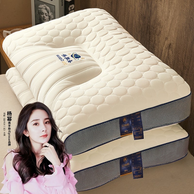 枕头一对家用泰国乳胶护颈椎枕芯助睡眠天然橡胶记忆单人宿舍学生