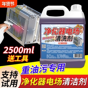 净化器专用除油清洗剂强力去污渍餐饮烧烤车炉无烟电场网架清洁液