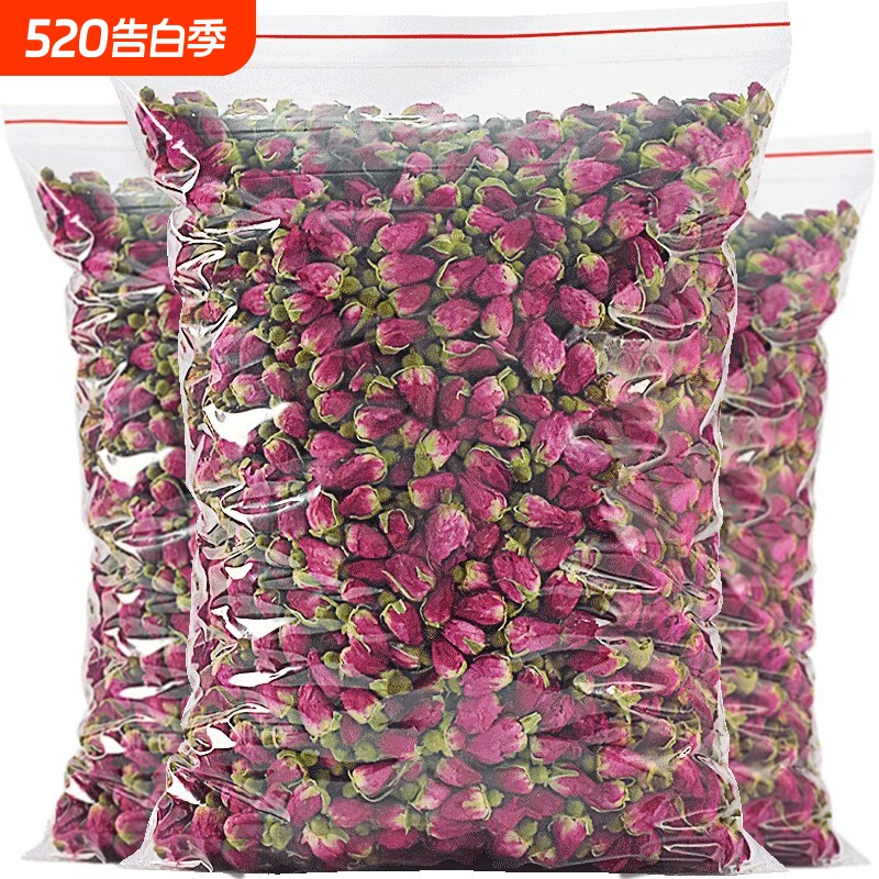 玫瑰花茶山东平阴干花泡茶干无硫花瓣食用重瓣玖瑰茶包官方旗舰店