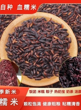 新米血糯米家用正宗黑糯米饭端午包粽米月子米奶茶杂粗粮代餐