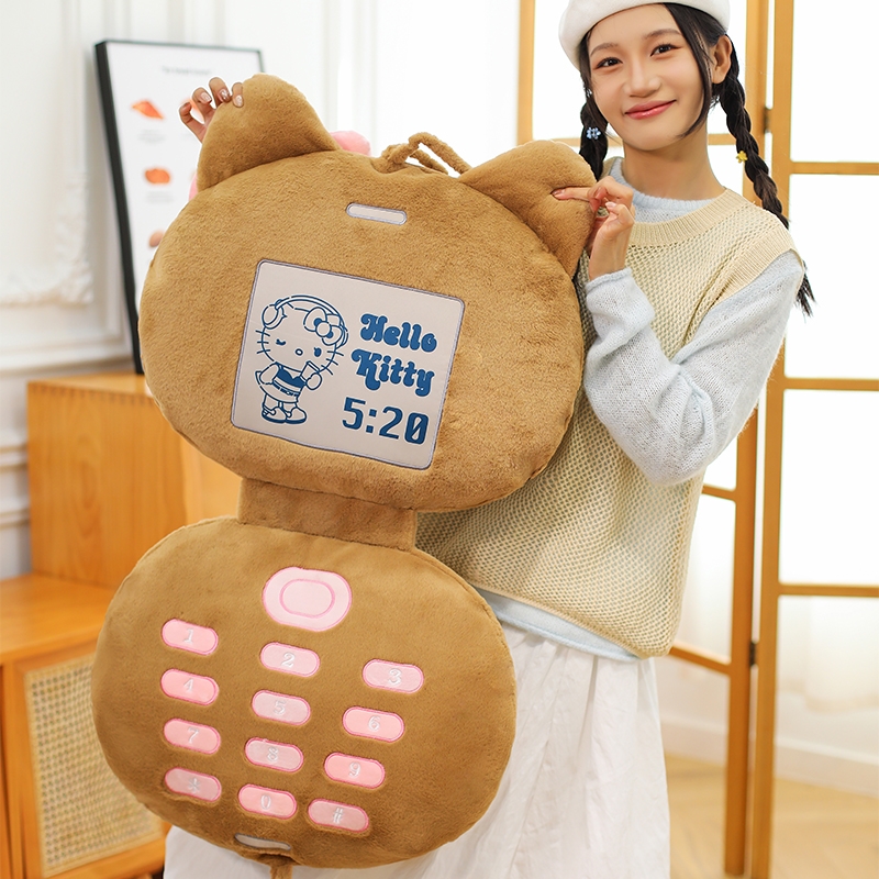 HelloKitty手机造型抱枕布娃娃