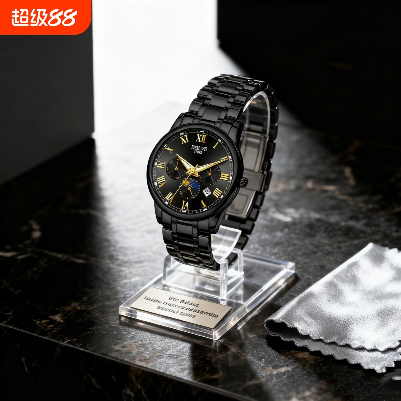 手表男款防水高级感全自动男表数字双日历防水腕表男机械风全自动