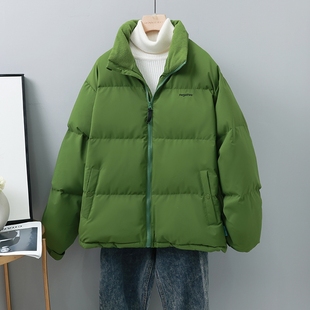 短款羽绒服女2025年新款绿色加厚面包服韩版潮牌冬黑色蓝色白鸭绒