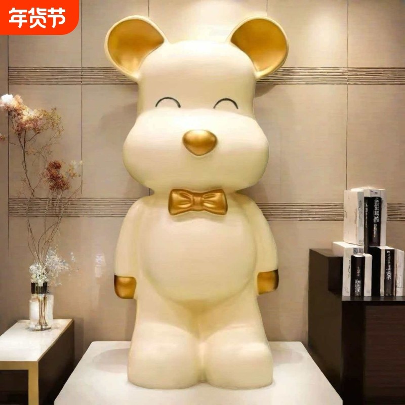 新款超大暴力熊存钱罐家用客厅摆件桌面玄关现代简约装饰只进不出
