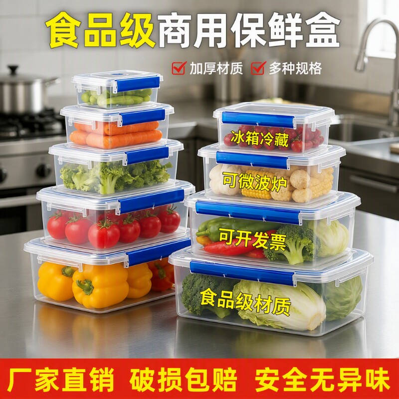 工厂直销PP食品级保鲜盒图片