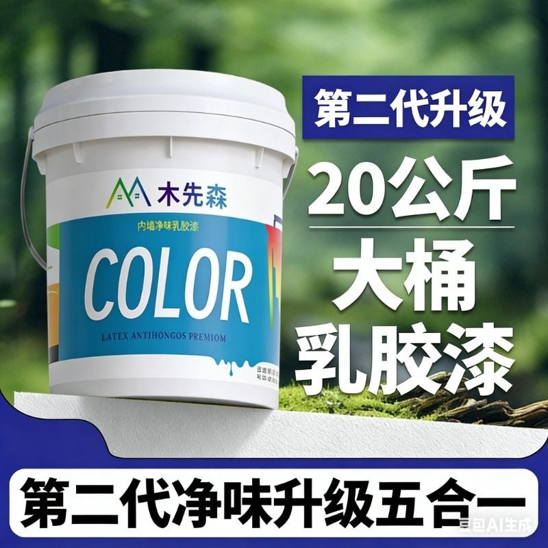 乳胶漆室内家用环保内墙油漆自刷墙面漆彩色涂料粉白墙漆修复无味,基础建材,内墙乳胶漆,淘宝优惠券,粉丝福利购,淘宝优惠卷