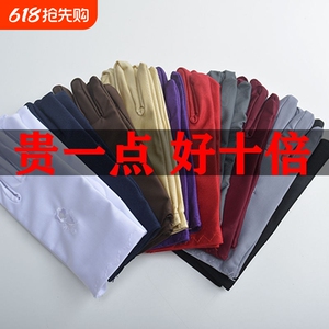 5双装 夏季薄款防晒手套女白色礼仪珠宝氨纶手套开车工作女士手套