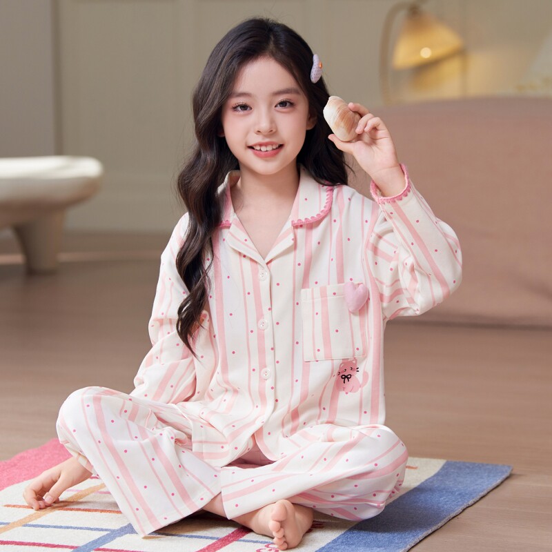 睡衣女童纯棉长袖儿童女孩春秋季图片