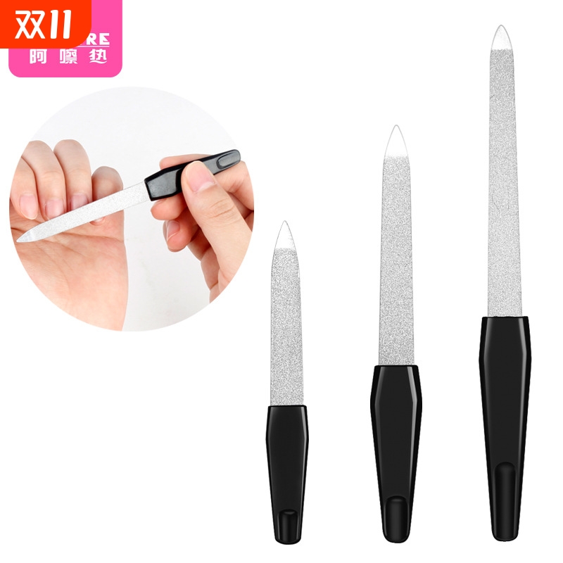 指甲锉/不锈钢C1pf0-易上手修护理甲面美甲工具双面锉条刀指甲