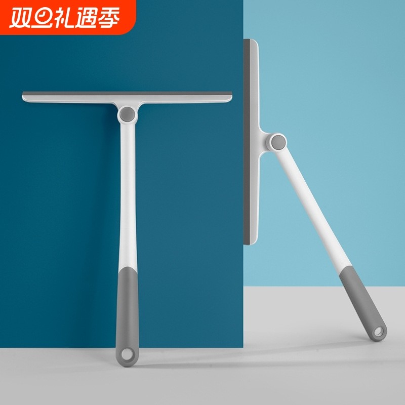 360°旋转T型玻璃刮水器家用窗户清洁器擦玻璃工具浴室清洁刮水板
