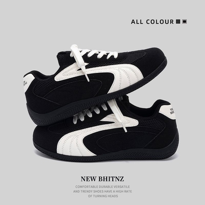 德训鞋男款夏季网面透气轻便软底休闲板鞋情侣潮流青年运动阿甘鞋