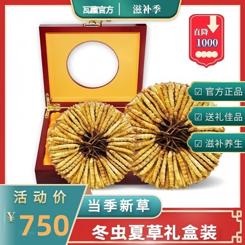 冬虫夏草正品正宗虫草整草头期干货非那曲西藏断草养生滋补礼盒装