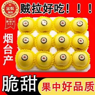 山东烟台栖霞水果奶油富士苹果新鲜脆甜产地直发 整箱 包邮