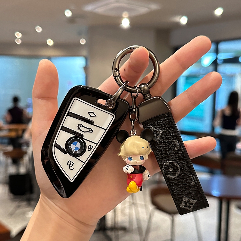 全新黑白撞色-宝马专用车钥匙套