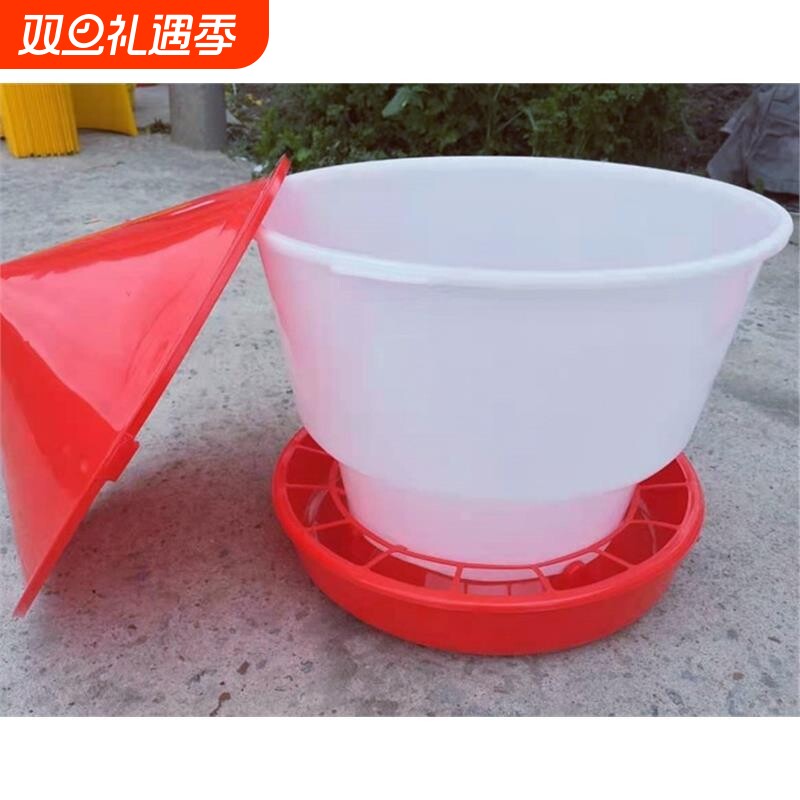 加大加厚防雨鸡料桶鸡鸭鹅用大料桶鸡食槽自动喂食器养殖设备用品