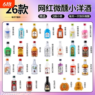 小酒版迷你版小酒版小洋酒新手入门小酒瓶便利店小瓶酒微醺50ml