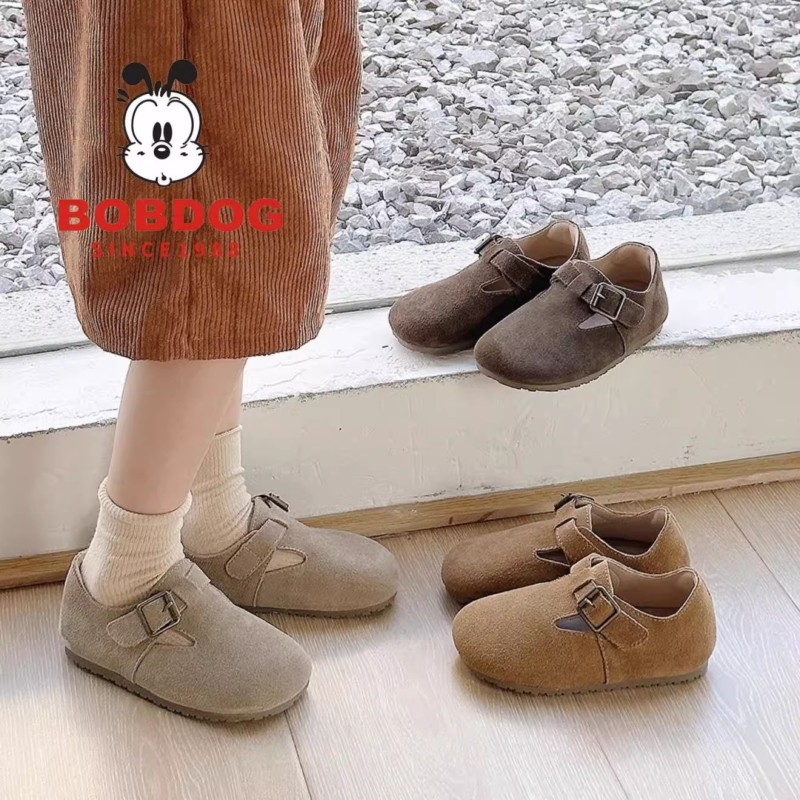 巴布豆真皮儿童勃肯鞋2025春秋新款皮鞋女童男童博肯鞋宝宝豆豆鞋
