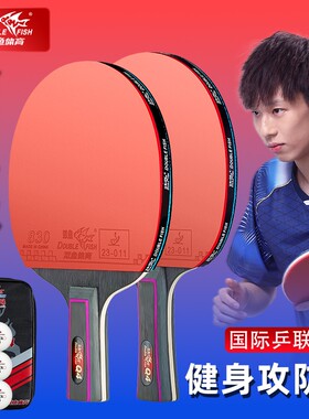 双鱼8星级专业训练乒乓球拍套装