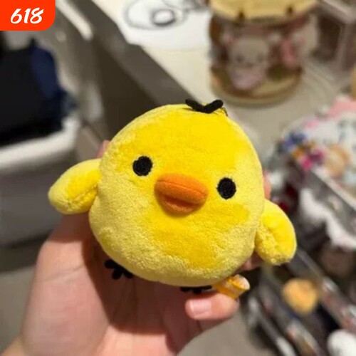 新款鼻孔鸡挂件轻松熊小黄鸡软萌公仔超可爱呆萌金主训版小鸡玩偶