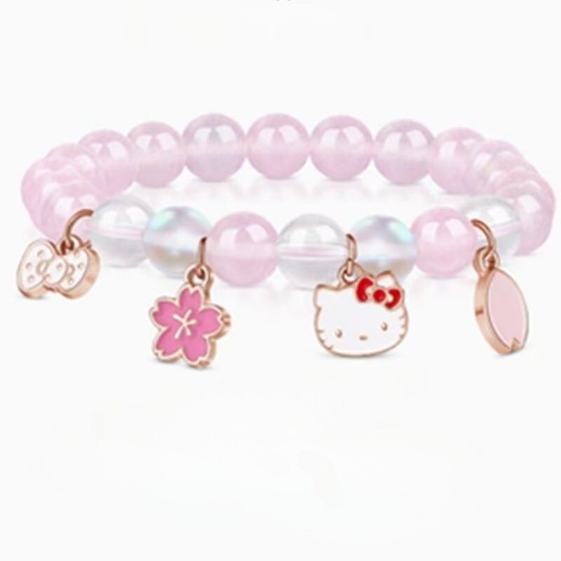 HelloKitty粉透色手链女生款儿童凯蒂猫手串生日礼物高品质精美