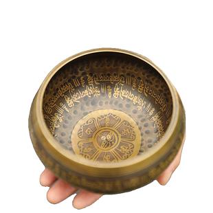 空铜颂钵梵音钵盂手工尼泊尔日式瑜伽冥想钵音碗铜磬静心容器摆件